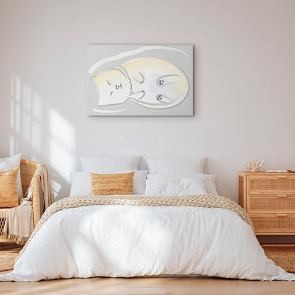 Leinwandbild - Sleepy Kitty (1 Part) Vertical