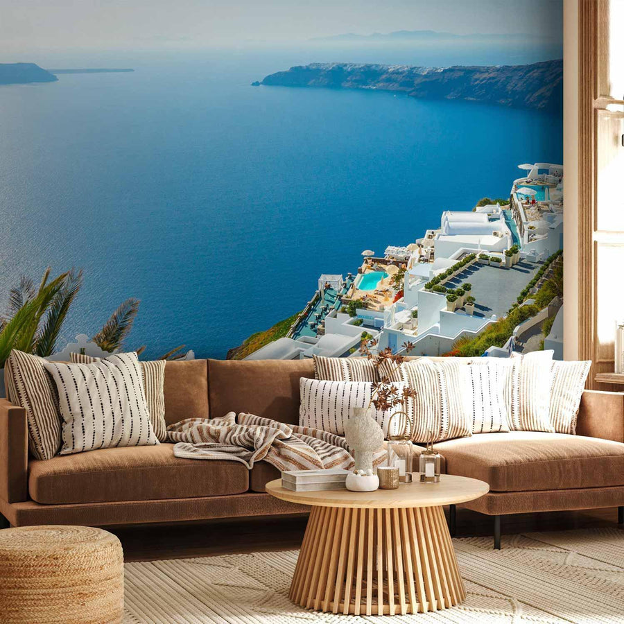 Fototapete „Ausblick auf Santorini“ – Mediterranes Flair für dein Zuhause sawelt.eu