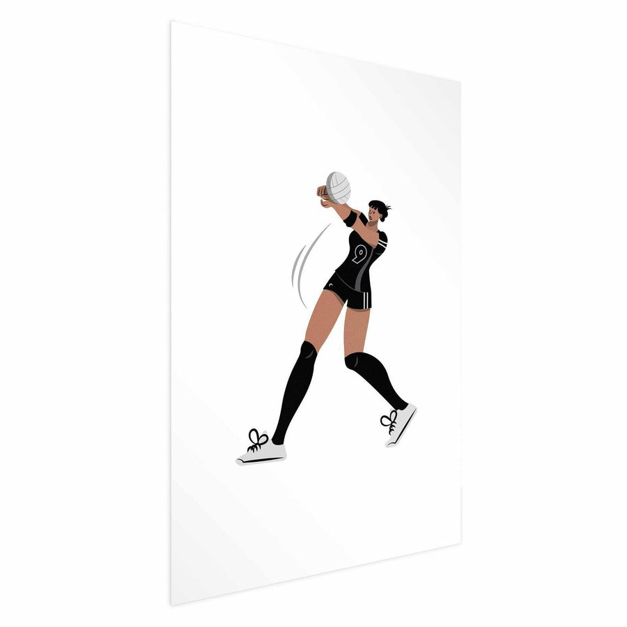 Poster - Illustration - Female Volleyball Team Player Artgeist