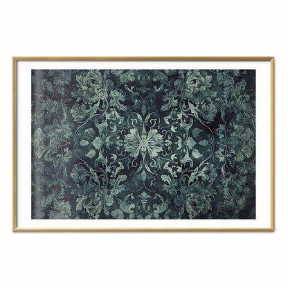 Poster - Carpet Ornaments in Emerald Shades