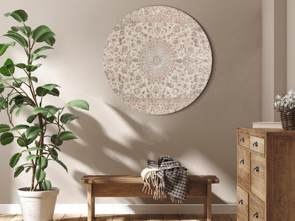 Rundes Bild - Sand carpet - worn Persian carpet with rich decorative motifs