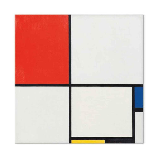 Leinwandbild - Piet Mondrian – Composition No III, with red, blue, yellow and black