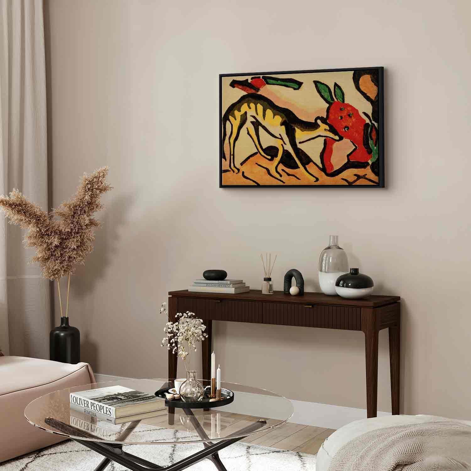 Leinwandbild - Fabeltier (Franz Marc) Artgeist