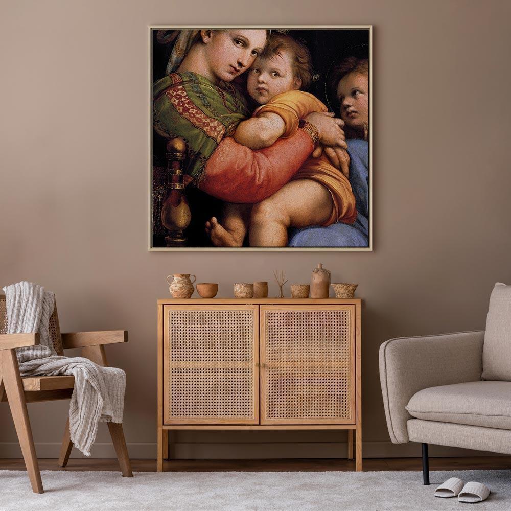 Leinwandbild - Rafael Santi – Madonna on a Chair