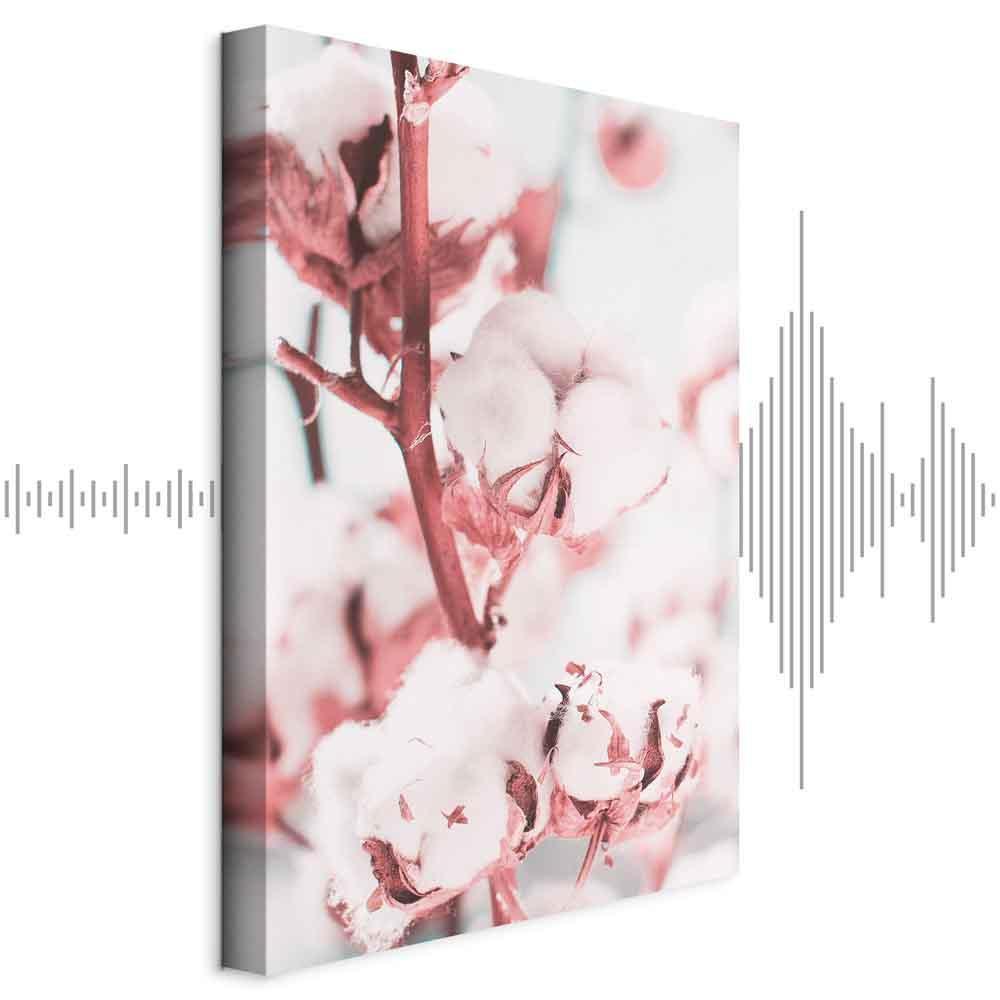 Leinwandbild - Blooming Cotton (1 Part) Vertical