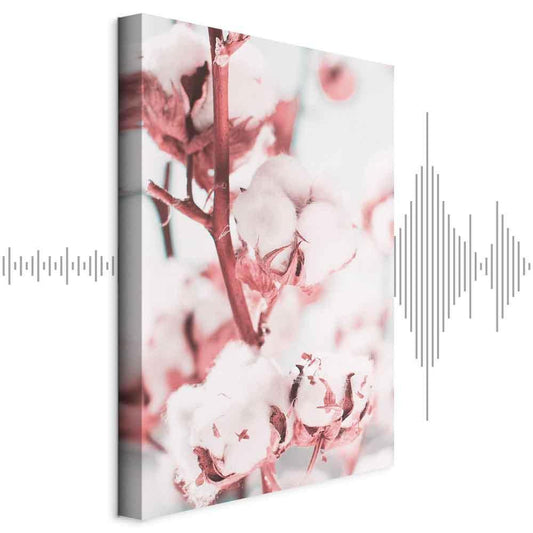 Leinwandbild - Blooming Cotton (1 Part) Vertical