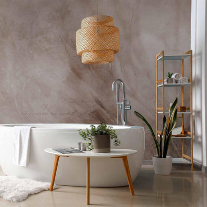 Fototapete - Abstract scandi boho - delicate composition with lettering and flowers