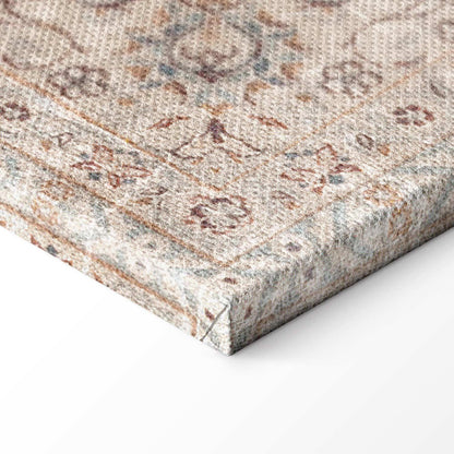 Leinwandbild - Sand carpet - worn Persian carpet with rich decorative motifs