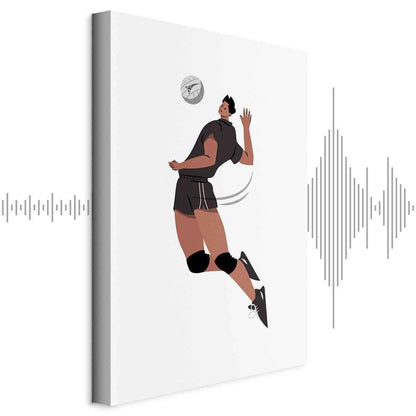Leinwandbild - Volleyball Player on a White Background - Illustration