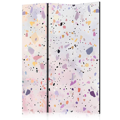 Paravent - Terrazzo in Confetti Style - Violet-Pink - Colorful Pattern Artgeist