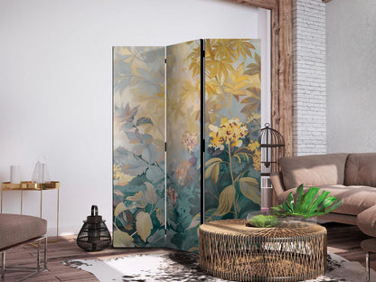 Paravent - Tapestry Pattern With Meadow and Flowers - Kilim With Spring Motif Artgeist