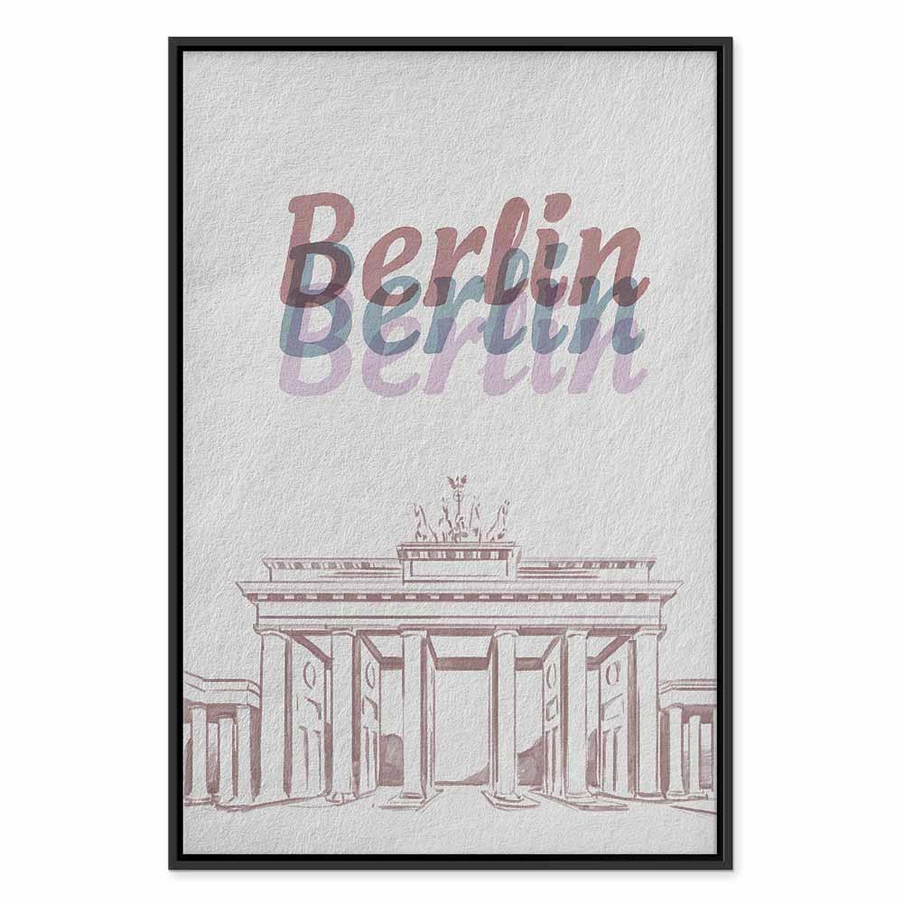 Leinwandbild - Berlin in Watercolours (1 Part) Vertical