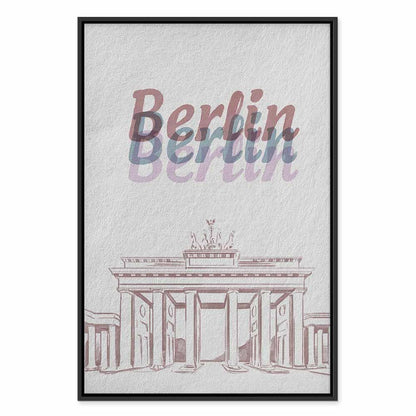 Leinwandbild - Berlin in Watercolours (1 Part) Vertical