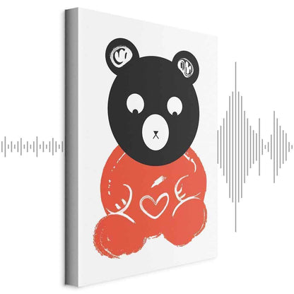 Leinwandbild - Thoughtful Bear (1 Part) Vertical