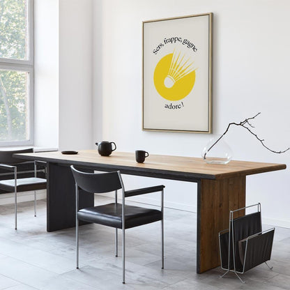 Leinwandbild - Badminton Shuttlecock on a Yellow Circle Background