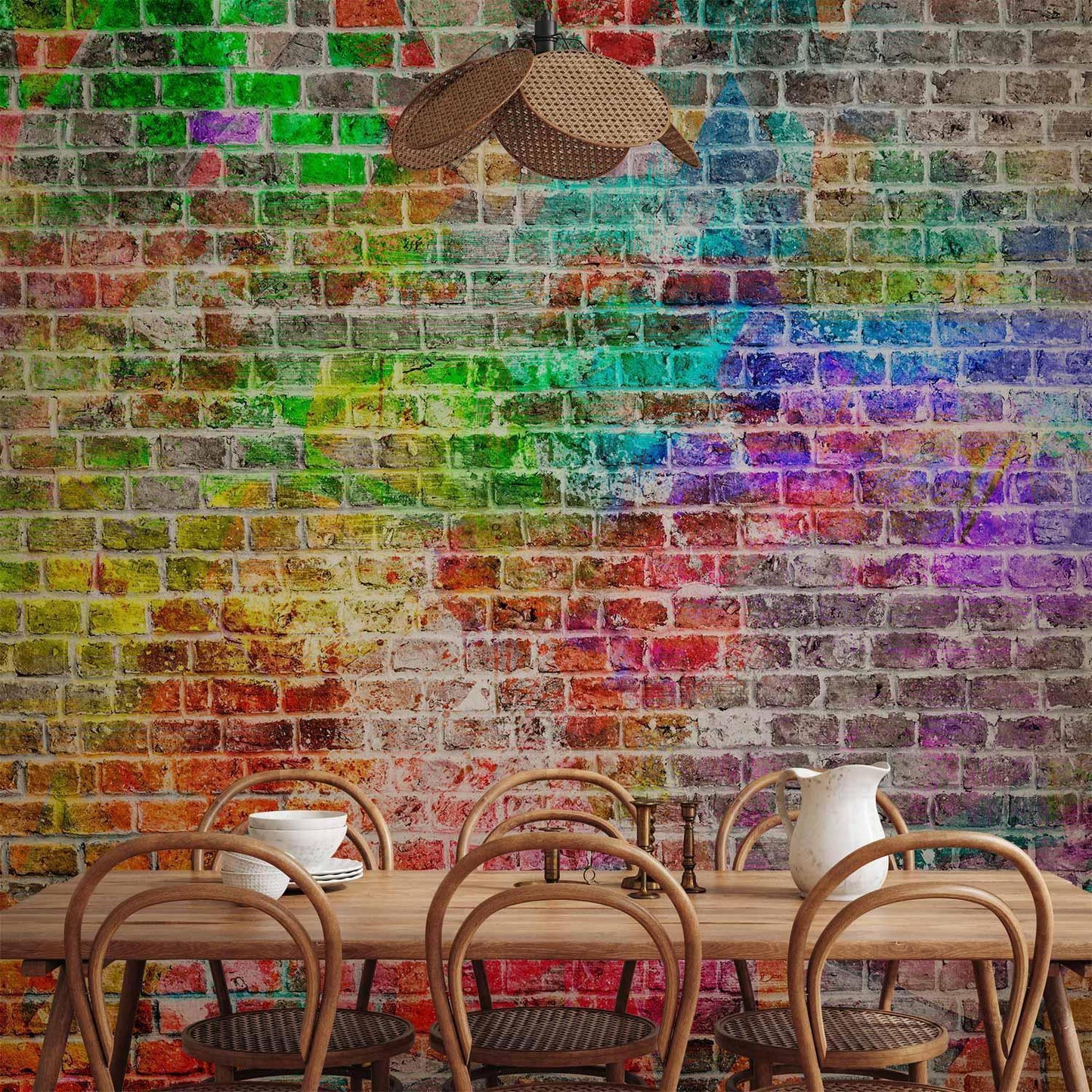 Fototapete - Rainbow Wall