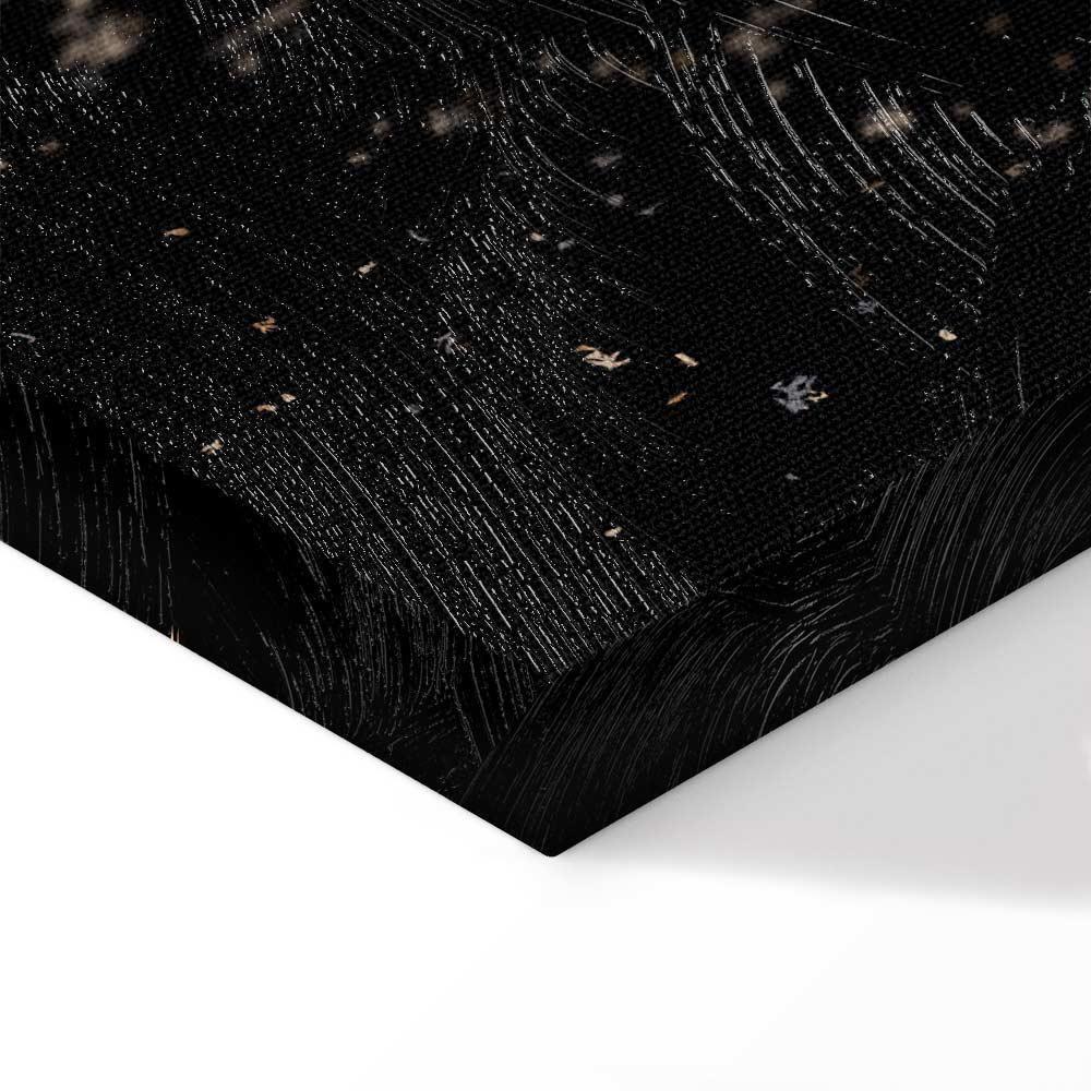 Leinwandbild - Symmetry of Shapes (1-part) - Graphic Motif in Black Shade