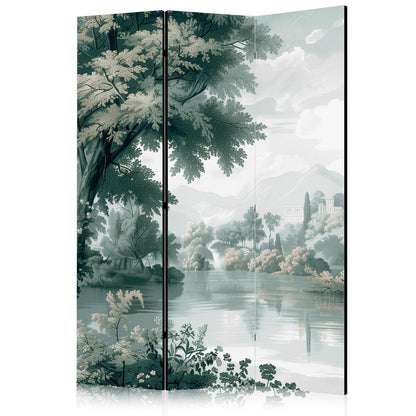 Paravent – Park- und Seeblick im Vintage-Stil