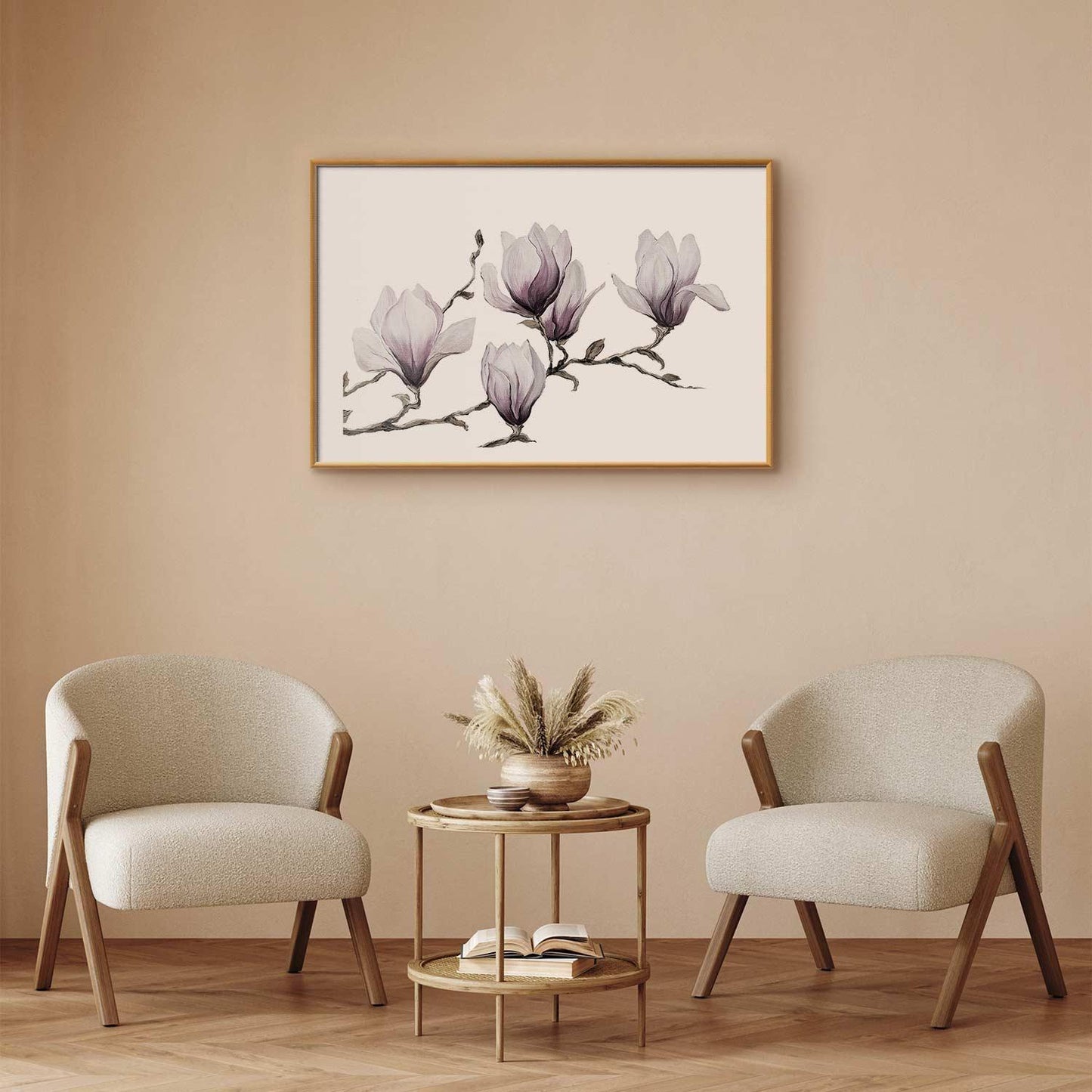 Poster Gemalte Magnolien – Florale Eleganz in Pastell