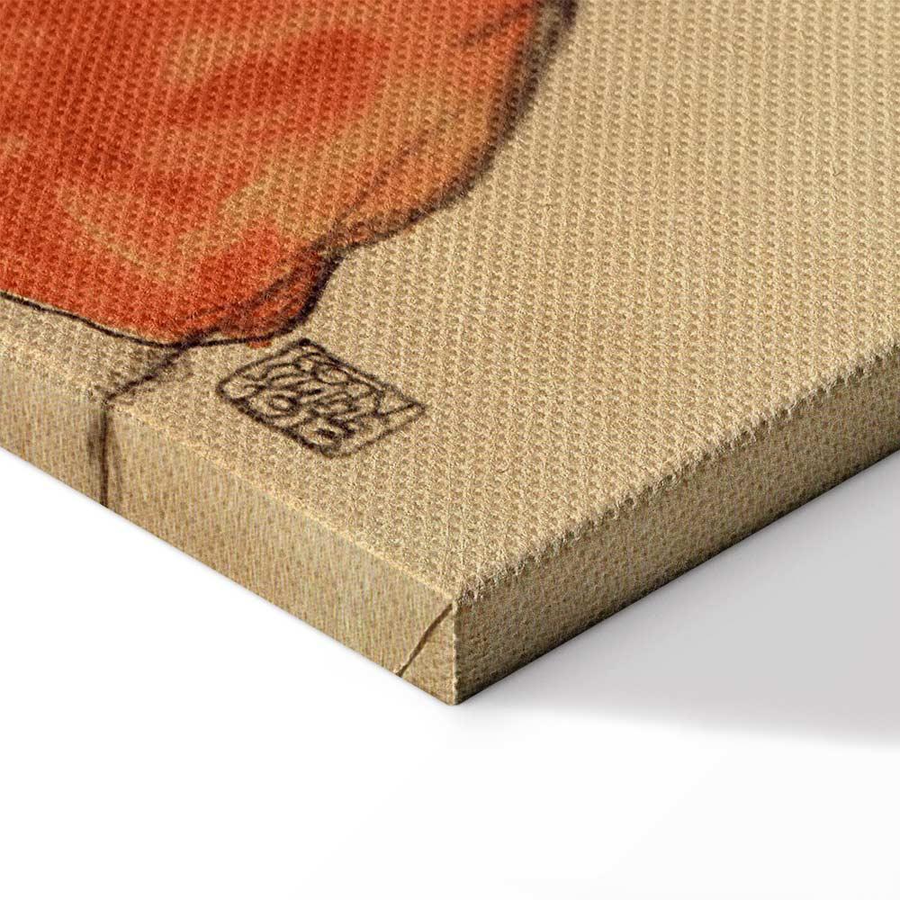 Leinwandbild - Egon Schiele – Self-Portrait (Man in Orange Jacket)