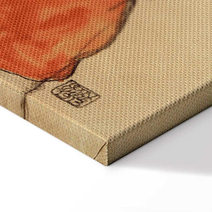 Leinwandbild - Egon Schiele – Self-Portrait (Man in Orange Jacket)