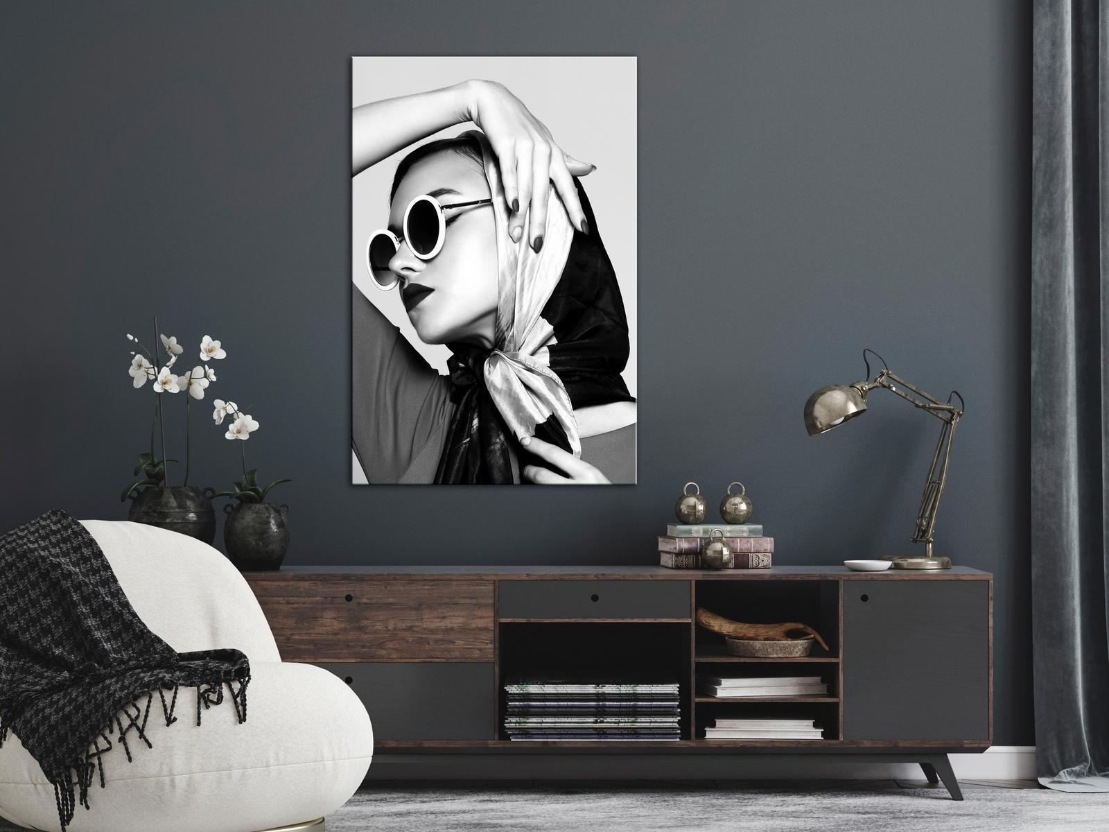 Leinwandbild - Stylish Lady (1 Part) Vertical Artgeist