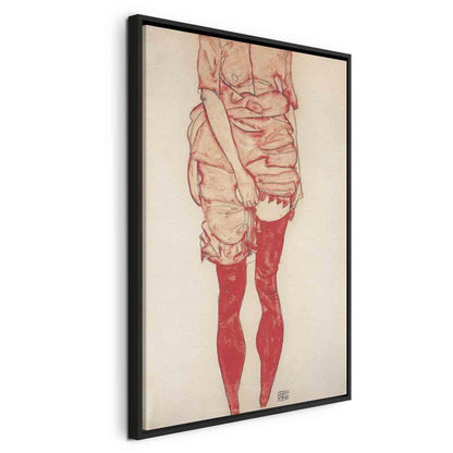 Leinwandbild - Egon Schiele – Standing Woman in Red