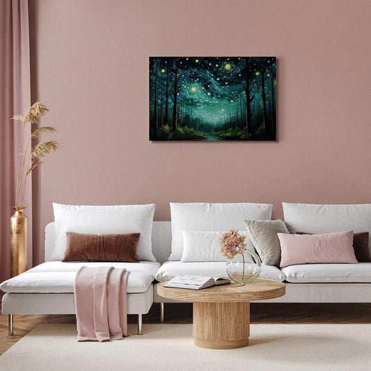 Leinwandbild - Starry night - a contemporary version of Van Gogh's night sky