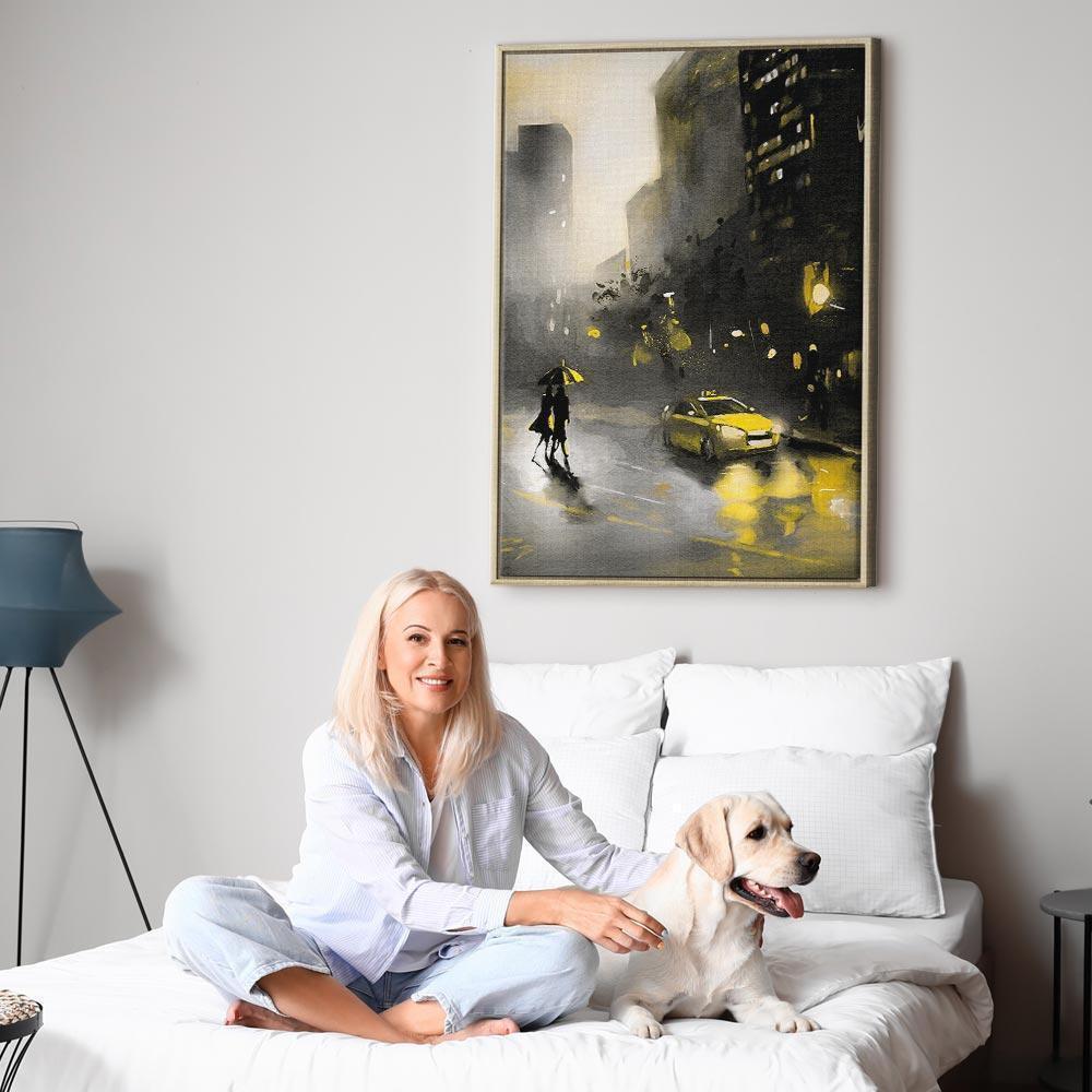 Leinwandbild - City Glow (1 Part) Vertical