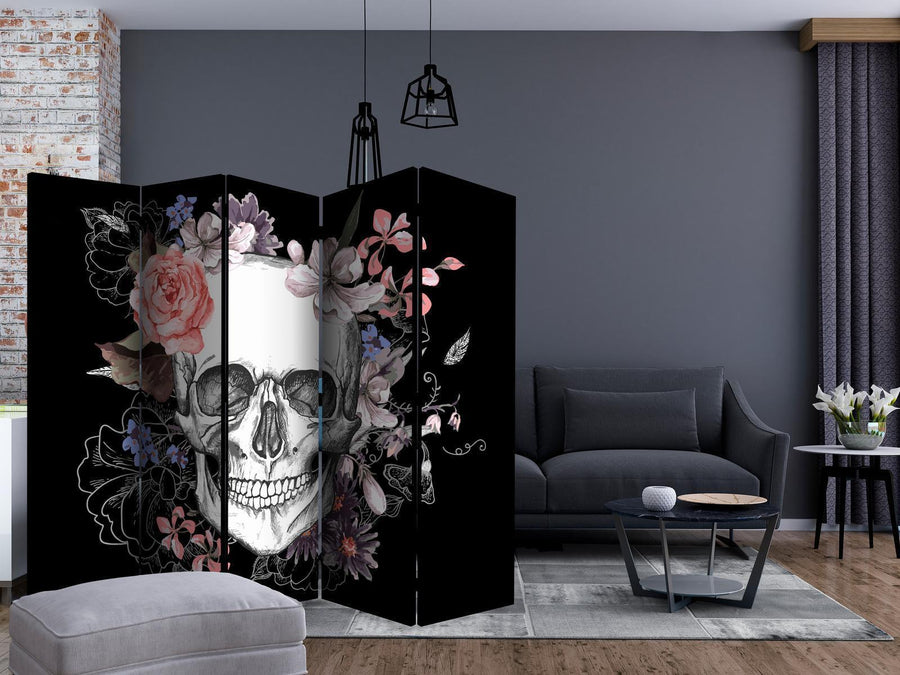 Paravent - Skull and Flowers II Artgeist