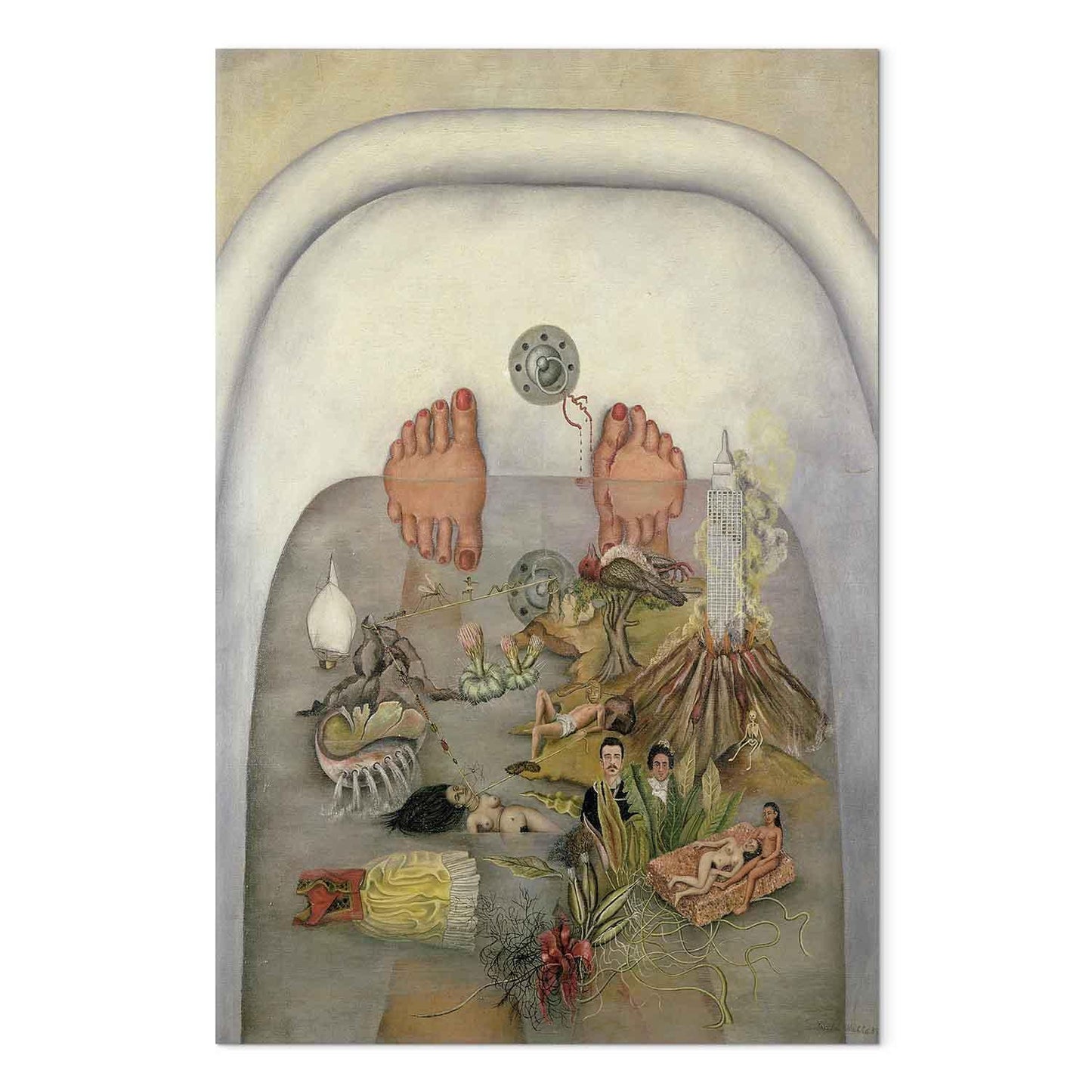 Leinwandbild - Frida Kahlo – What the Water Gave Me