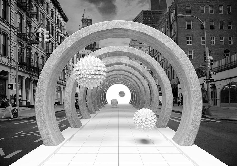 Fototapete „Mystisches Portal“ – Geheimnisvolle Tiefe für Ihre Wandgestaltung