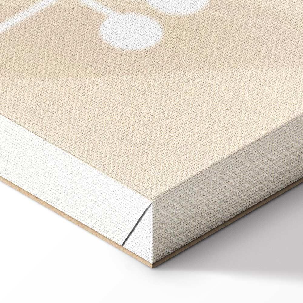 Leinwandbild - Morning in the Meadow - Various Pastel Plants on a Beige Background