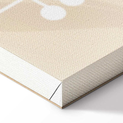 Leinwandbild - Morning in the Meadow - Various Pastel Plants on a Beige Background