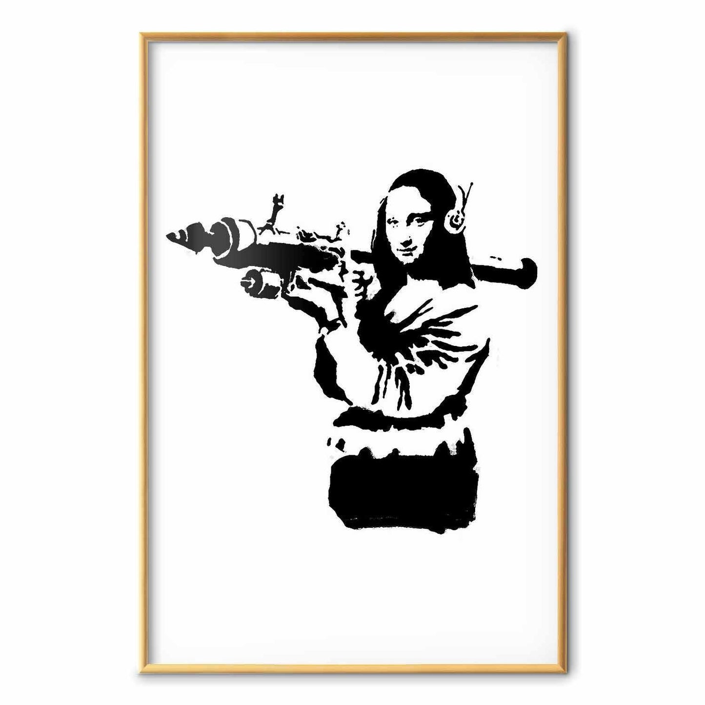 Poster - Banksy Mona Lisa with Rocket Launcher