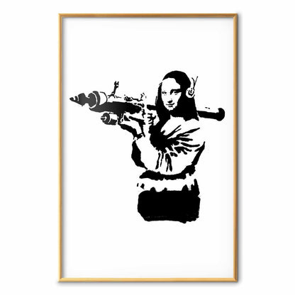 Poster - Banksy Mona Lisa with Rocket Launcher