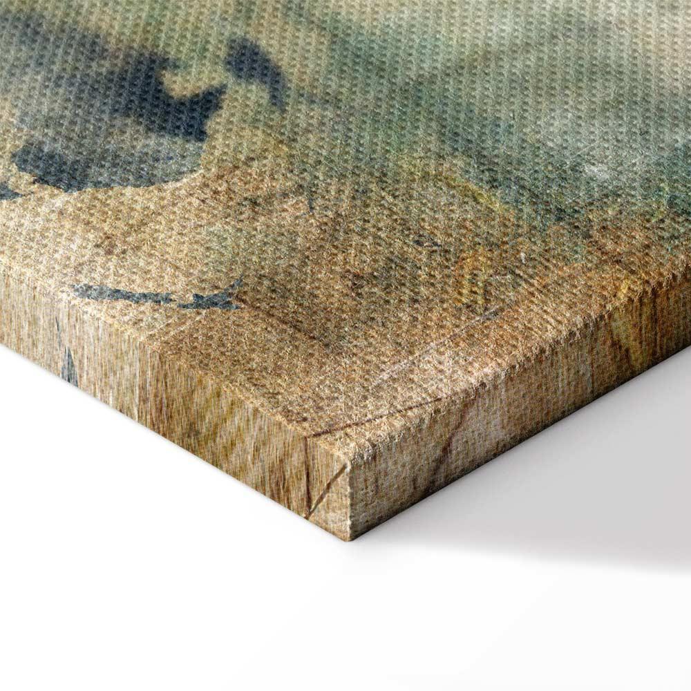 Leinwandbild - Retro Map (5 Parts) Narrow