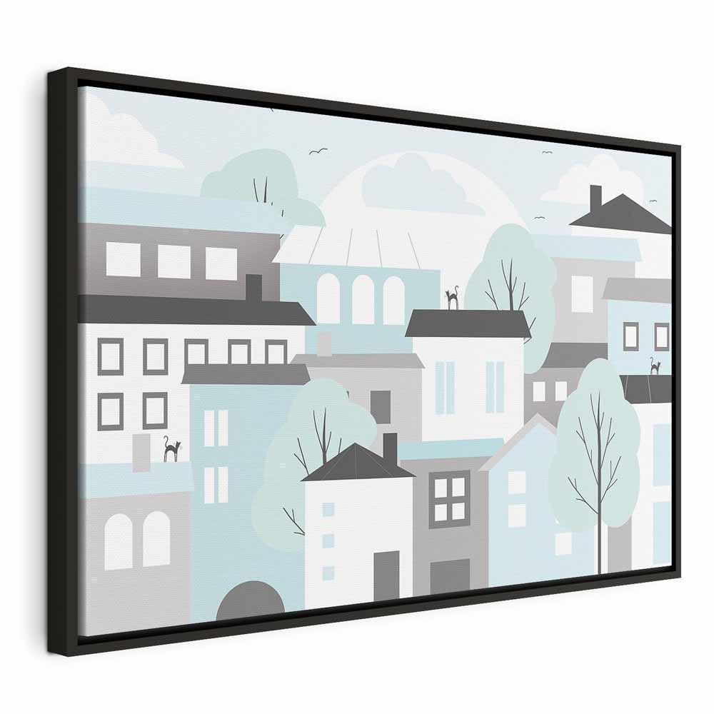 Leinwandbild - Colorful Town (1 Part) Wide