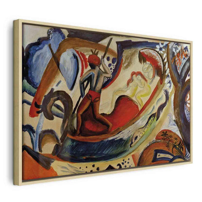 Leinwandbild - Nackte Mädchen in der Barke (August Macke) Artgeist