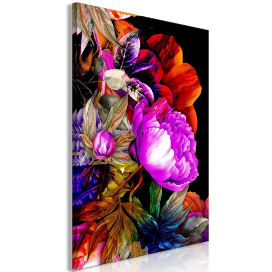 Leinwandbild - Nature in Summer Hues (1-part) - Flower Garden of Inspiration Artgeist