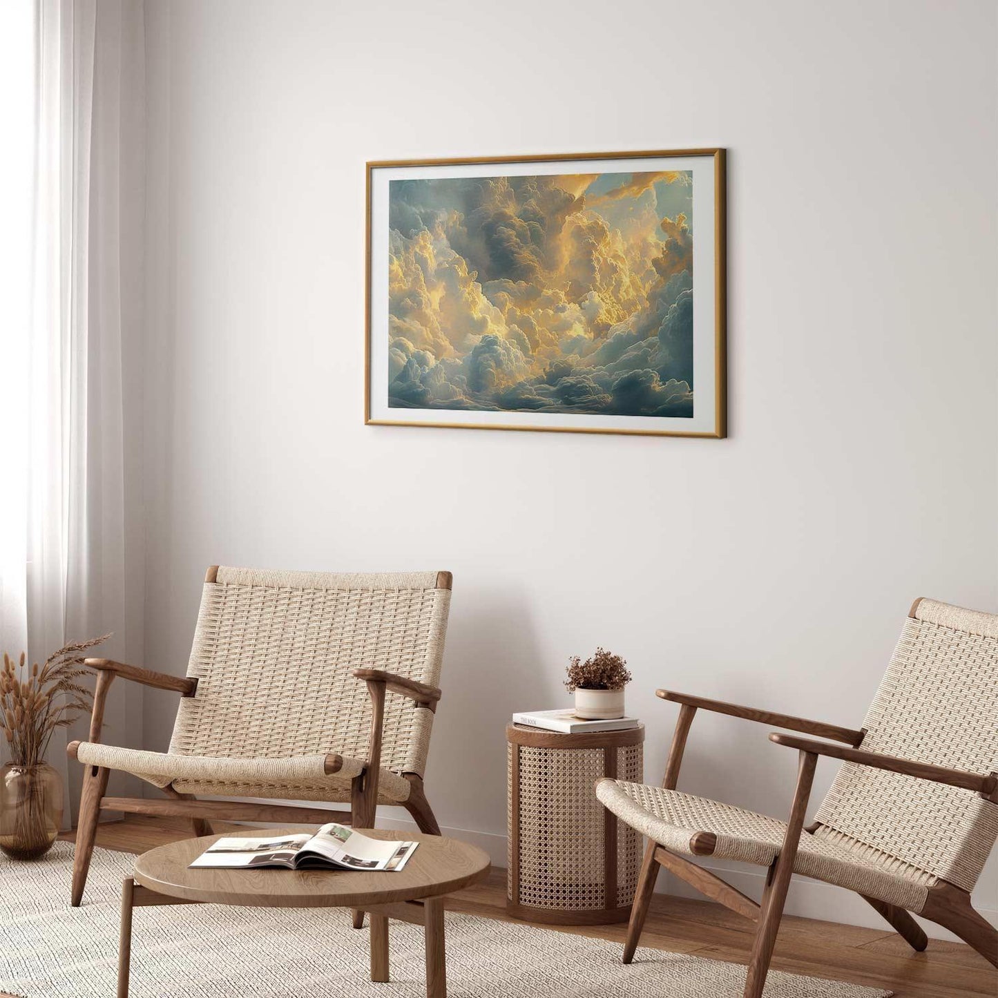 Poster - Last Breath of the Day: Clouds Illuminated by Evening Glow