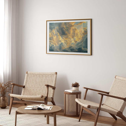 Poster - Last Breath of the Day: Clouds Illuminated by Evening Glow