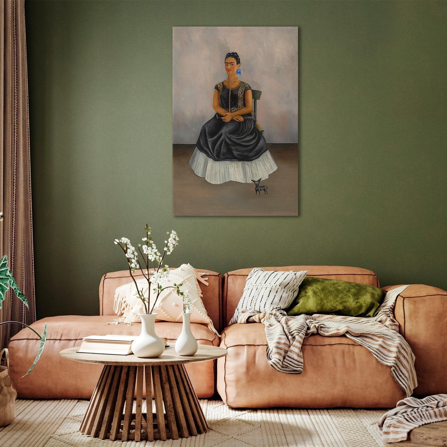 Leinwandbild - Frida Kahlo – Itzcuintli Dog with Me