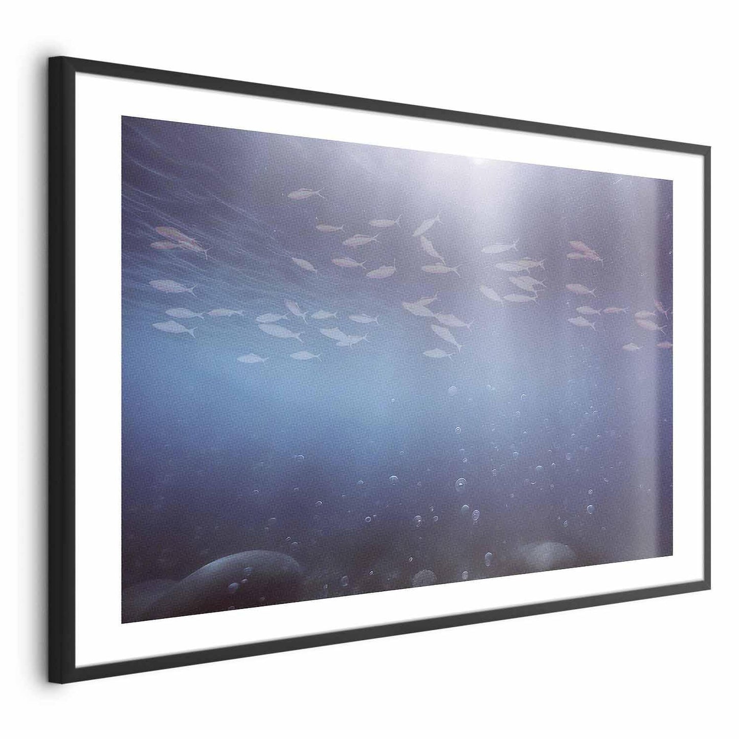 Poster Fische in der Tiefe  – Tiefsee-Fisch im mystischen Blau