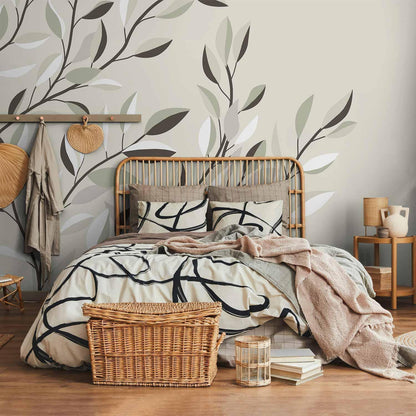 Fototapete - Climbing Leaves - First Variant