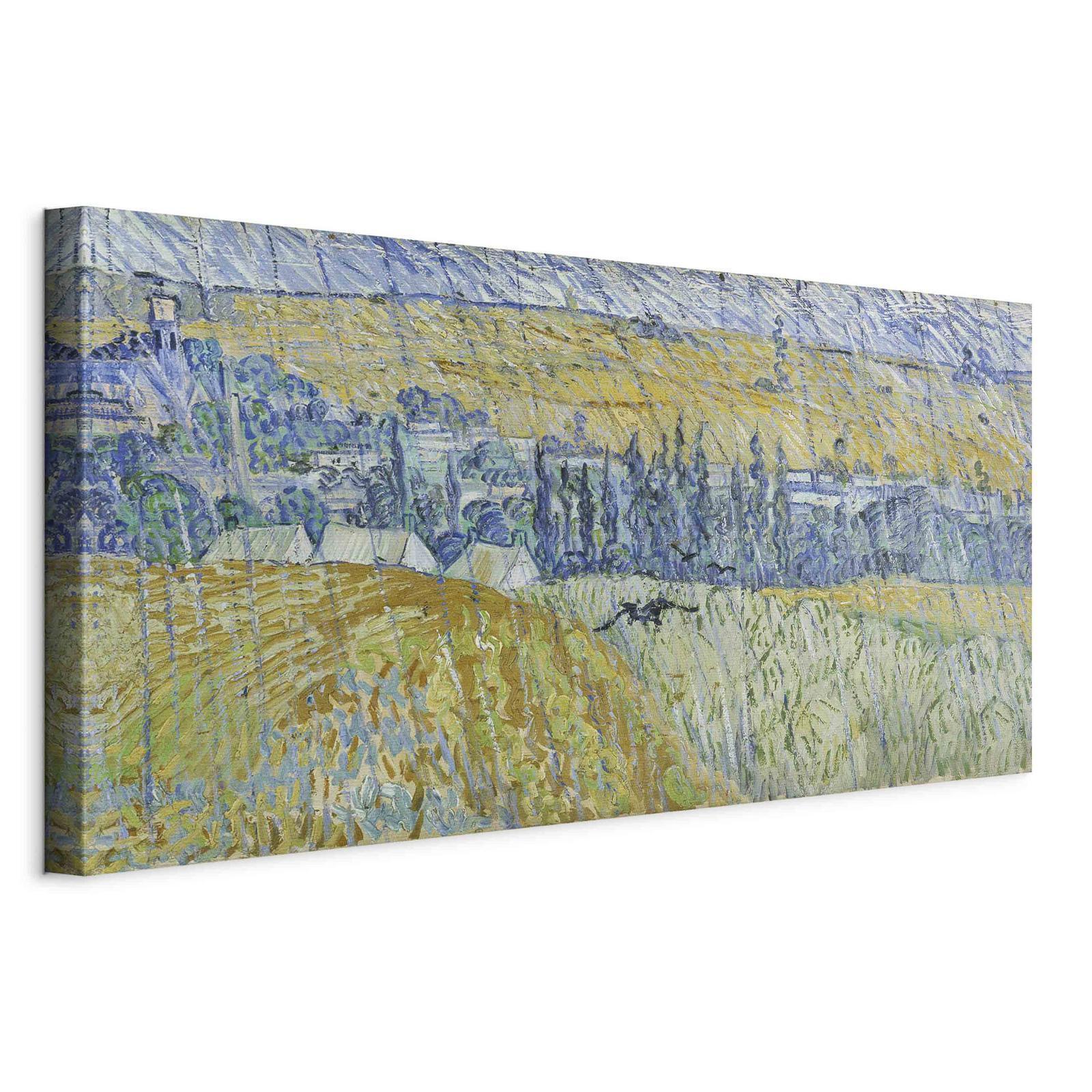 Leinwandbild - Auvers in the Rain (Vincent Van Gogh) Artgeist