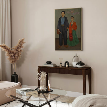 Leinwandbild - Frida Kahlo – Frida and Diego Rivera