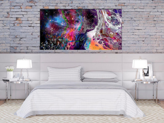 Leinwandbild - Colourful Galaxy (1 Part) Wide