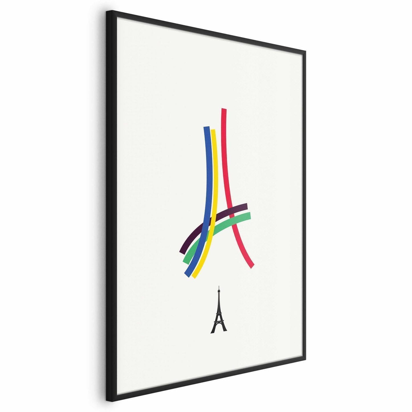 Poster - Eiffel Tower - Colored Graphic - Abstraction Artgeist