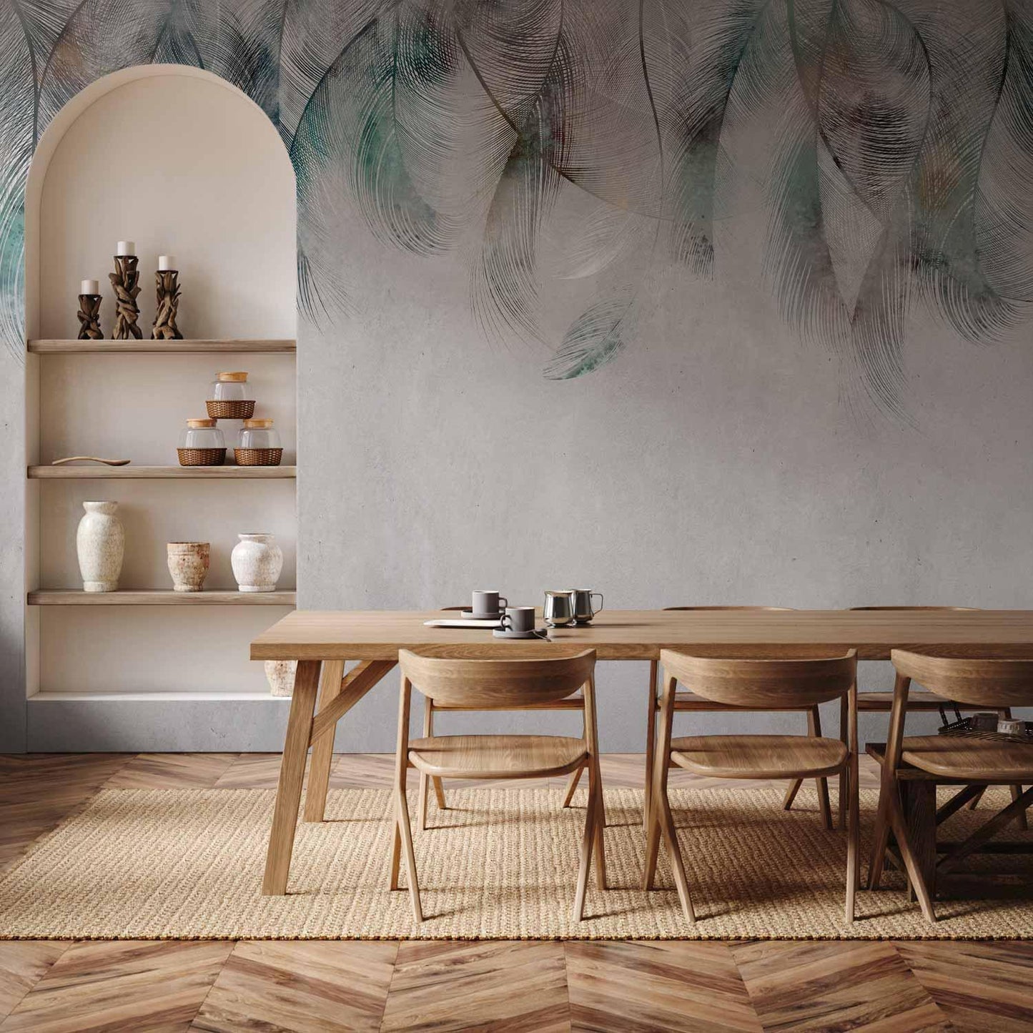 Fototapete - Colourful Feathers